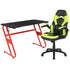 Gaming Desk and Racing Chair Set with Cup Holder and Headphone Hook