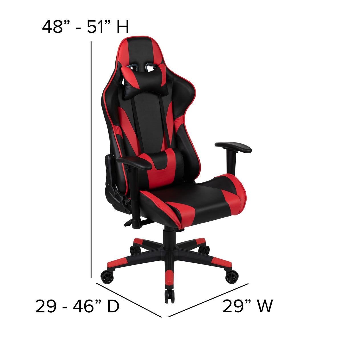 Red |#| Desk Bundle - Red Gaming Desk, Cup Holder, Headphone Hook and Reclining Chair