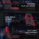 Gaming Chair & Desk Bundle with Removable Headphone Hook & Cupholder - Black/Red