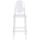 Ghost Barstool with Oval Back in Transparent Crystal - Wedding Chairs