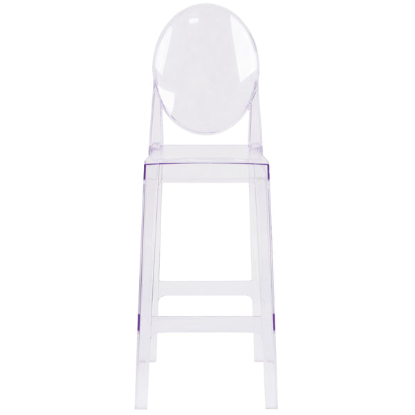 Ghost Barstool with Oval Back in Transparent Crystal - Wedding Chairs