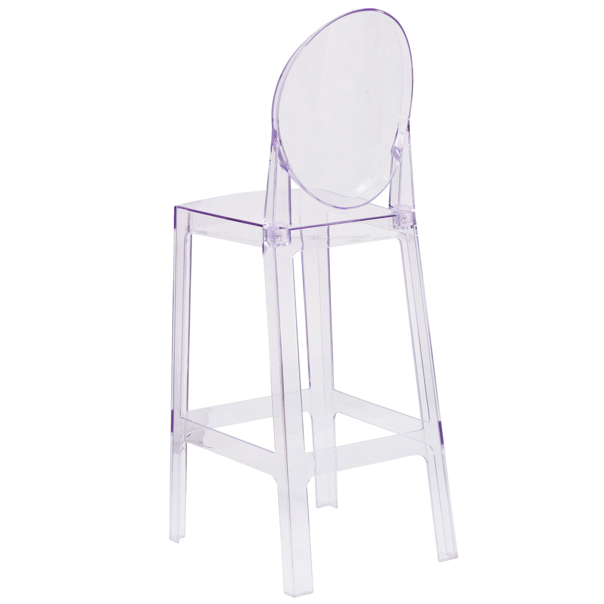 Ghost Barstool with Oval Back in Transparent Crystal - Wedding Chairs