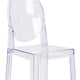 Ghost Barstool with Oval Back in Transparent Crystal - Wedding Chairs