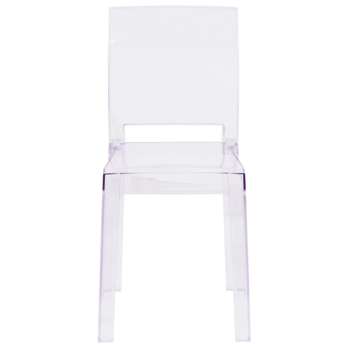 Ghost Chair with Square Back in Transparent Crystal - Wedding Chairs