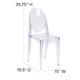 Ghost Side Chair in Transparent Crystal - Event or Accent Chair - Stack Chair