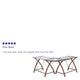 Clear Top/Cherry Frame |#| Glass L-Shape Desk with Pull-Out Keyboard Tray & Cherry Finish Crisscross Legs
