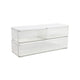 Clear/White Engineered Top |#| Premium Clear Plastic Storage Boxes with White Engineered Wood Lids-3 Pack