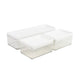 Clear/White Plastic Top |#| Premium Clear Plastic Storage Boxes with White Plastic Lids-3 Pack