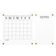 Clear/Black |#| Premium Clear Acrylic Monthly Wall Calendar and Notes Board with Black Printing