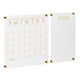 Clear/Gold |#| Premium Clear Acrylic Monthly Wall Calendar and Notes Board with Gold Printing