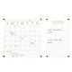 Clear/Gold |#| Premium Clear Acrylic Monthly Wall Calendar and Notes Board with Gold Printing