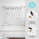 Clear/Black |#| Premium Clear Acrylic Monthly Wall Calendar and Notes Board with Black Printing