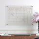 Clear/Gold |#| Premium Clear Acrylic Monthly Wall Calendar with Notes Section and Gold Printing