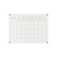 Clear/Gold |#| Premium Clear Acrylic Monthly Wall Calendar with Notes Section and Gold Printing
