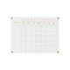 Clear/Gold |#| Premium Clear Acrylic Monthly Wall Calendar with Notes Section and Gold Printing