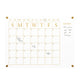 Clear/Gold |#| Premium Clear Acrylic Monthly Wall Calendar with Notes Section and Gold Printing