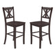 Gray Wash Walnut |#| Commercial Grade Wooden Bar Height Stool in Gray Wash, Set of 2 Walnut