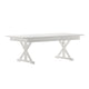 Antique Rustic White |#| Solid Pine Farm Dining Table with X-Style Legs in Antique Rustic White-7' x 40inch