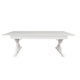 Antique Rustic White |#| Solid Pine Farm Dining Table with X-Style Legs in Antique Rustic White-7' x 40inch