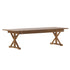 HERCULES 9' x 40" Rectangular Solid Pine Folding Farm Table with X Legs