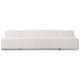 Melrose White |#| 3 PC White LeatherSoft Modular Reception Configuration w/Taut Back &Seat