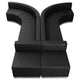 Black |#| 8 PC Black LeatherSoft Modular Reception Configuration w/Taut Back &Seat