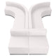 Melrose White |#| 8 PC White LeatherSoft Modular Reception Configuration w/Taut Back &Seat