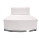 Melrose White |#| 9 PC White LeatherSoft Modular Reception Configuration w/Taut Back &Seat