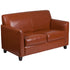 HERCULES Diplomat Series LeatherSoft Loveseat with Clean Line Stitched Frame