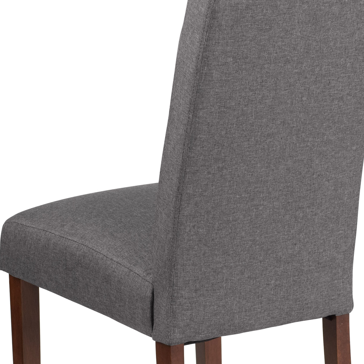 Gray Fabric |#| Gray Fabric Upholstered Diamond Patterned Button Tufted Parsons Chair