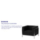 Black |#| Black LeatherSoft Modular Chair with Quilted Tufted Seat and Encasing Frame
