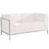 HERCULES Imagination Series Contemporary LeatherSoft Modular Loveseat with Quilted Tufted Seat and Encasing Frame