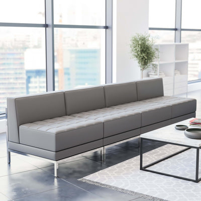 HERCULES Imagination Series LeatherSoft Lounge Set, 4 Pieces - View 2