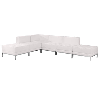 HERCULES Imagination Series LeatherSoft Sectional Configuration, 6 Pieces