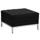 Black |#| 5 Piece Black LeatherSoft Modular Sofa & Lounge Chair Set w/ Taut Back &Seat