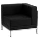 Black |#| Black LeatherSoft Modular U-Shape Sectional Configuration, 10 Pieces