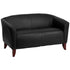 HERCULES Imperial Series LeatherSoft Loveseat with Cherry Wood Feet