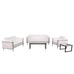 HERCULES LeatherSoft Double Stitch Detail Reception Set with Encasing Frame
