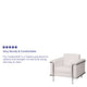 Melrose White |#| Contemporary White LeatherSoft Double Stitch Detail Chair w/Encasing Frame