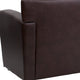 Brown |#| Brown LeatherSoft Loveseat w/ Extended Panel Arms - Reception & Lounge Seating