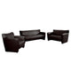 Brown |#| Reception Set in Brown with Extended Panel Arms - Hospitality or Lounge Seating