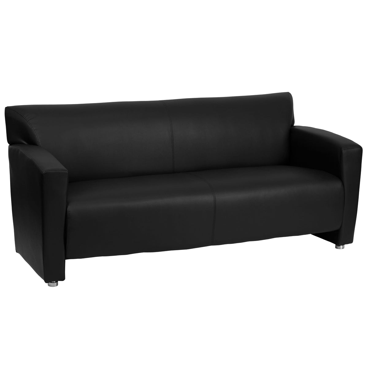 Black |#| Reception Set with Extended Panel Arms - Hospitality or Lounge Seating