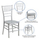 Silver |#| Silver Resin Stackable Chiavari Chair - Banquet and Event Furniture