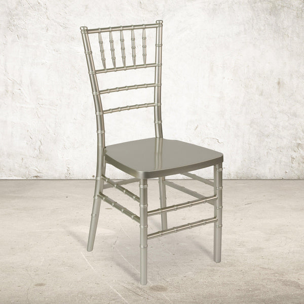 Champagne |#| Champagne Resin Stacking Chiavari Chair - Hospitality and Event Seating