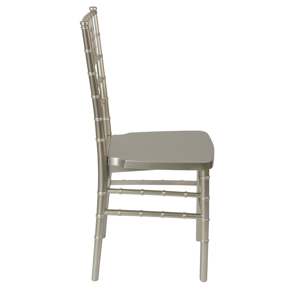 Champagne |#| Champagne Resin Stacking Chiavari Chair - Hospitality and Event Seating