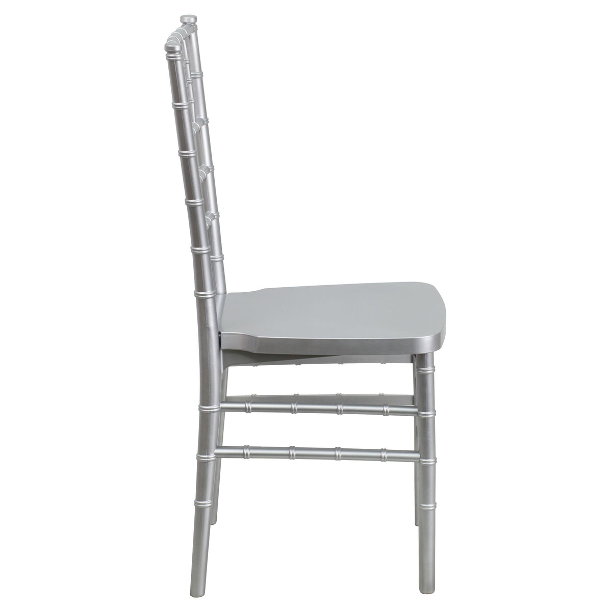 Silver |#| Silver Resin Stackable Chiavari Chair - Banquet and Event Furniture