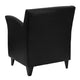 Black |#| Black LeatherSoft Lounge Chair with Flared Arms