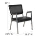 Black Vinyl |#| 1000 lb. Rated Black Antimicrobial Vinyl Bariatric Medical Reception Arm Chair