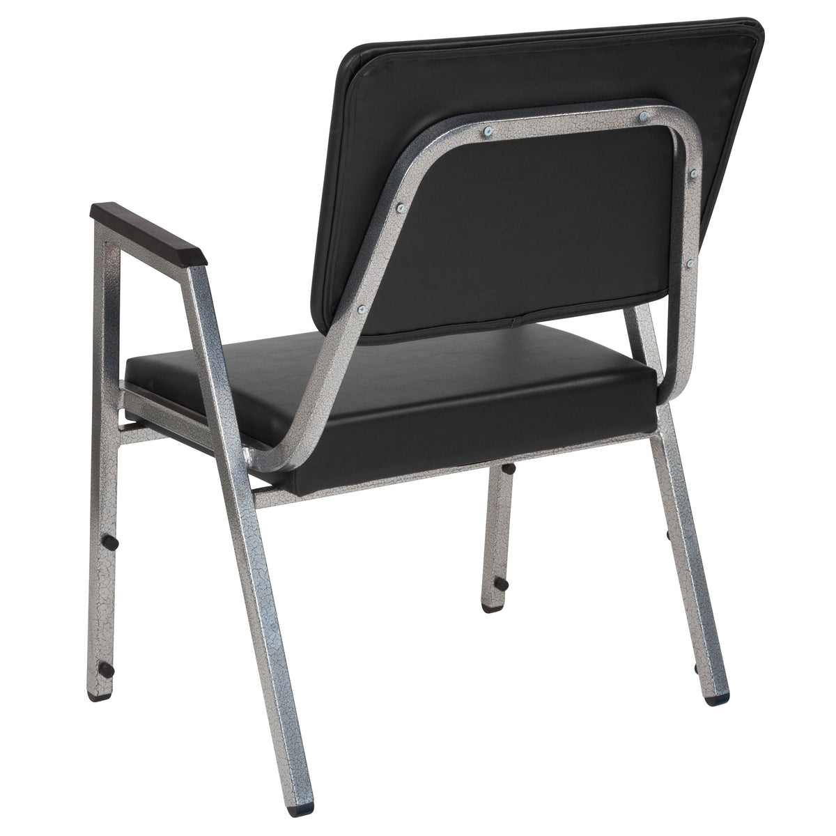 Black Vinyl |#| 1000 lb. Rated Black Antimicrobial Vinyl Bariatric Medical Reception Arm Chair