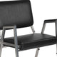 Black Vinyl |#| 1000 lb. Rated Black Antimicrobial Vinyl Bariatric Medical Reception Arm Chair